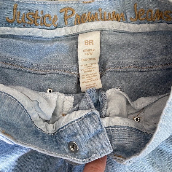 Girls size 8R justice denim jeans boot cut lightly loved - Picture 2 of 4